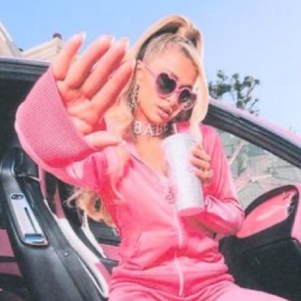 ASO Y2K JUICY COUTURE VELOUR HOODIE TRACKSUIT JACKET BARBIECORE ⭐️⭐️⭐️⭐️⭐️